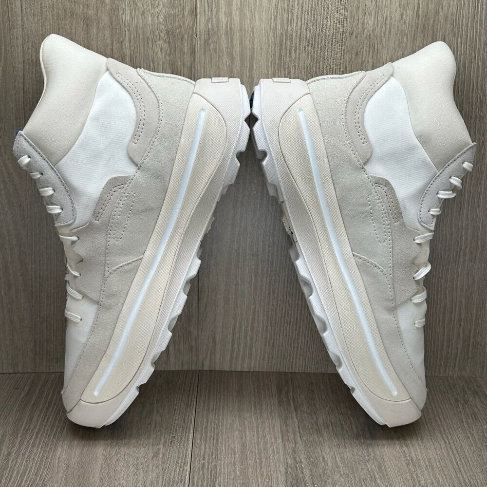 Sorel Shoes Womens Sz 12 Out N' About 503 Lace Up Mid Sneaker Suede Off White - Picture 9 of 12